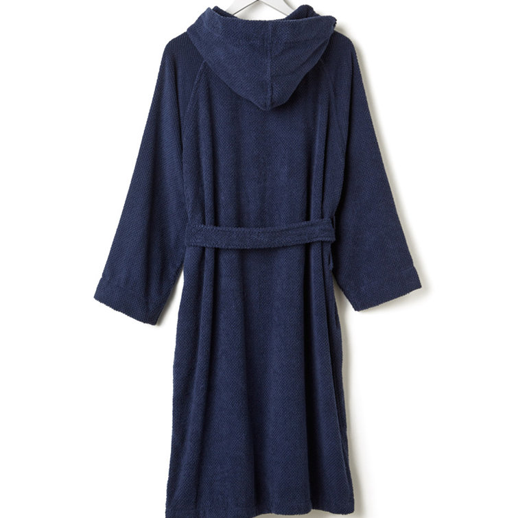 Christy Brixton 100 Cotton Terry Cloth Above Knee Bathrobe with Pockets and Hood Wayfair.co.uk
